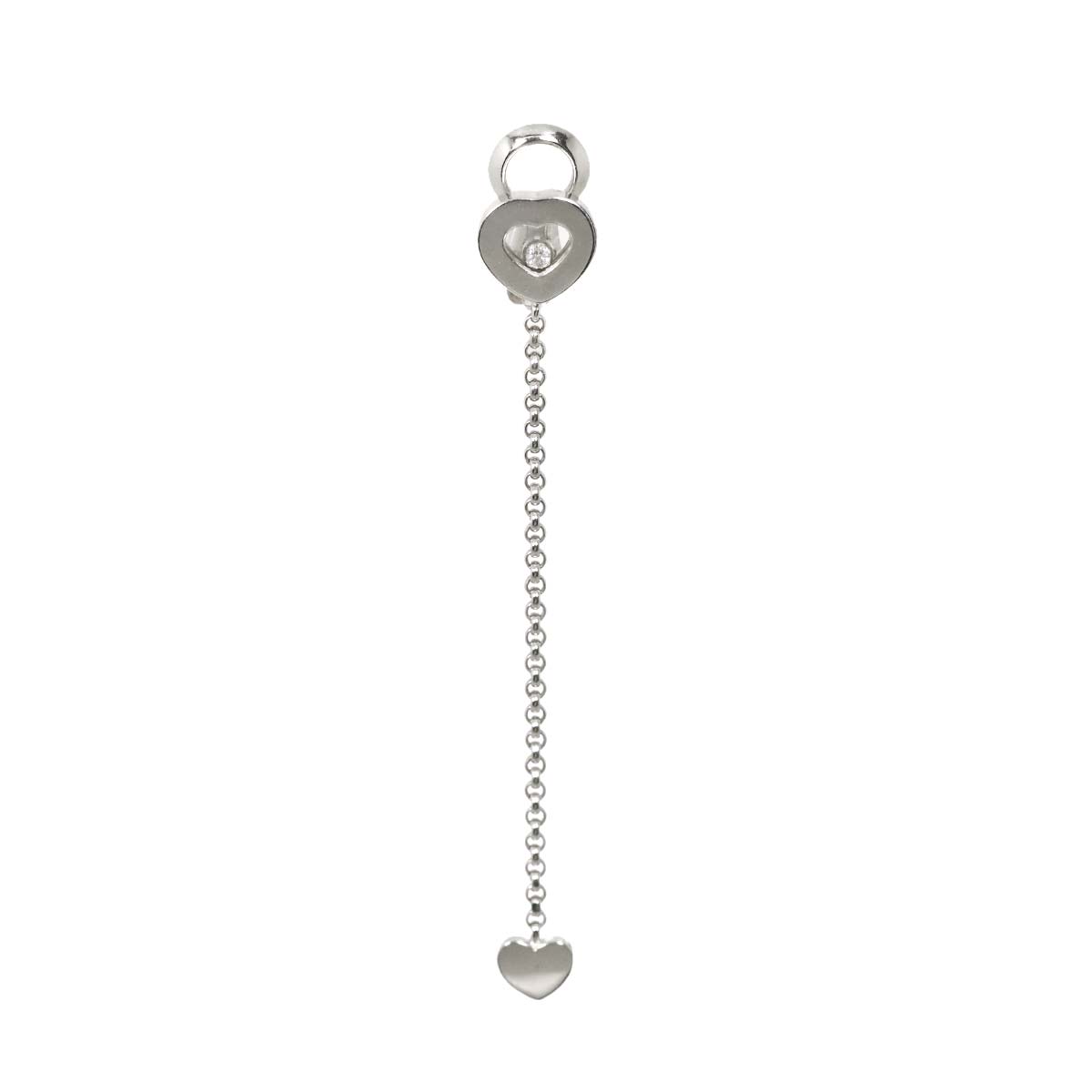 Happy Diamond Heart Earring Clip on 18K WG 750 One Piece only
