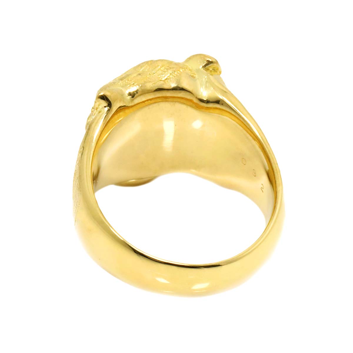 Diamond 0.32ct Ring 18K YG Yellow Gold 750 Size8.25(US)
