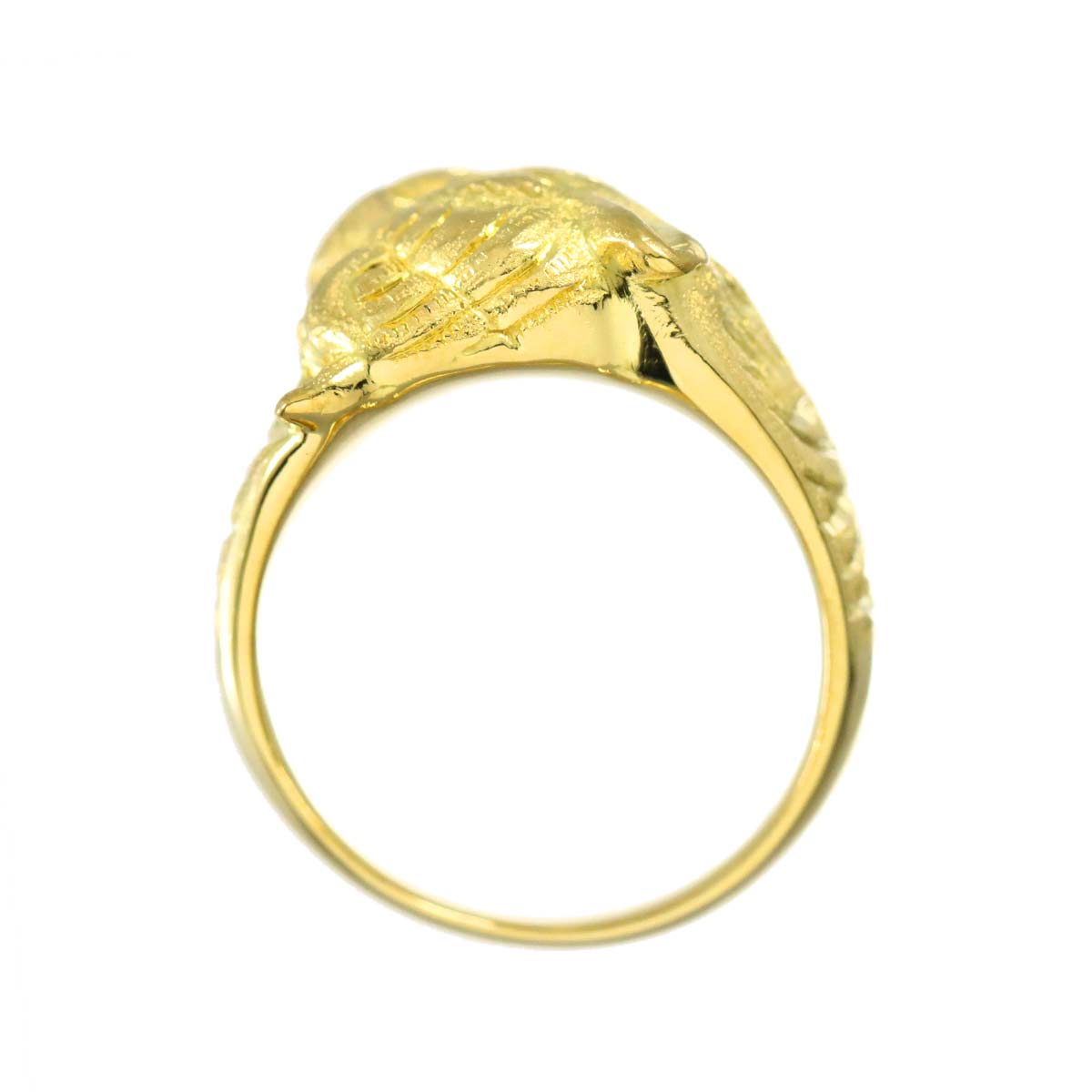 Diamond 0.32ct Ring 18K YG Yellow Gold 750 Size8.25(US)