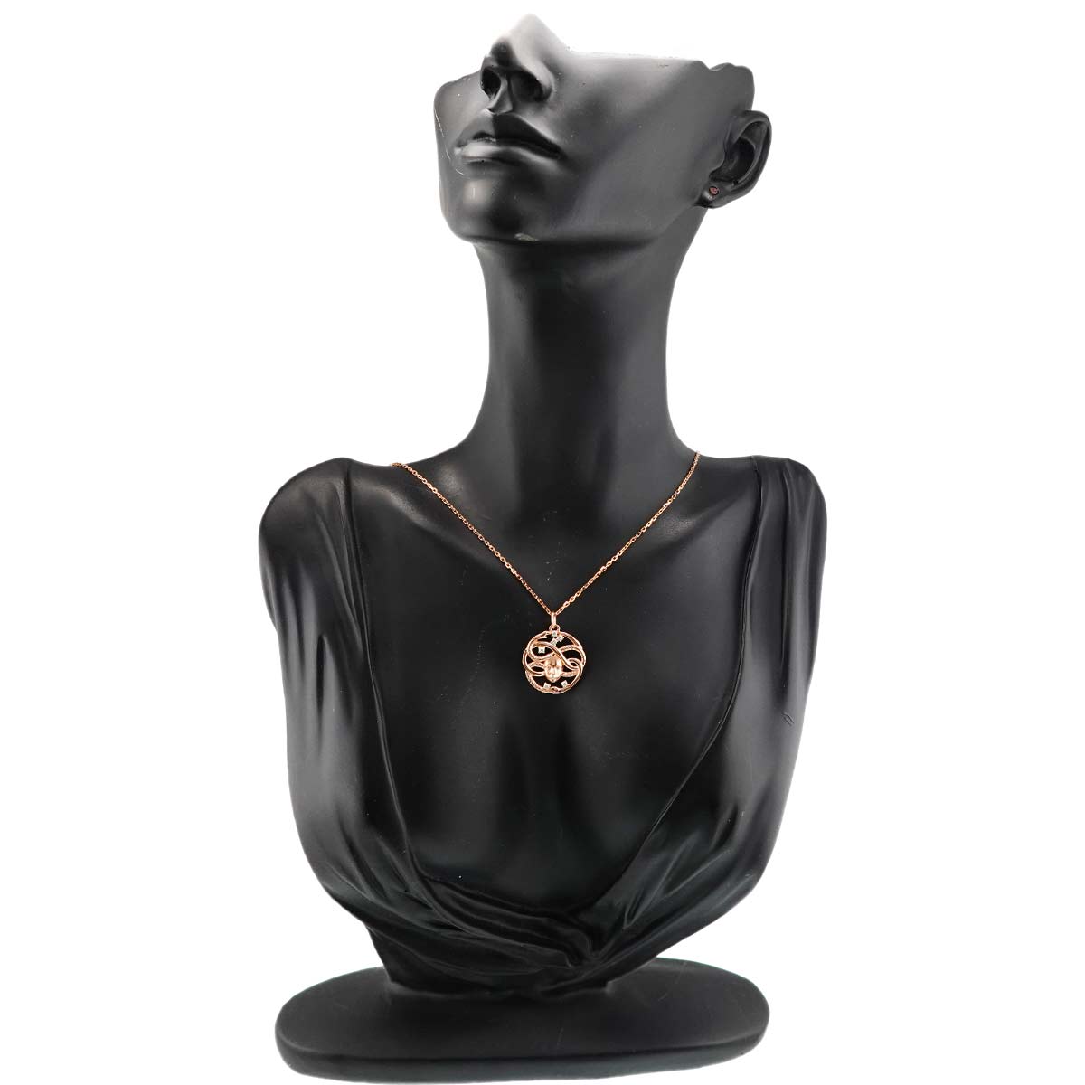 Diamond 0.11ct Necklace 18K Pink Gold 750
