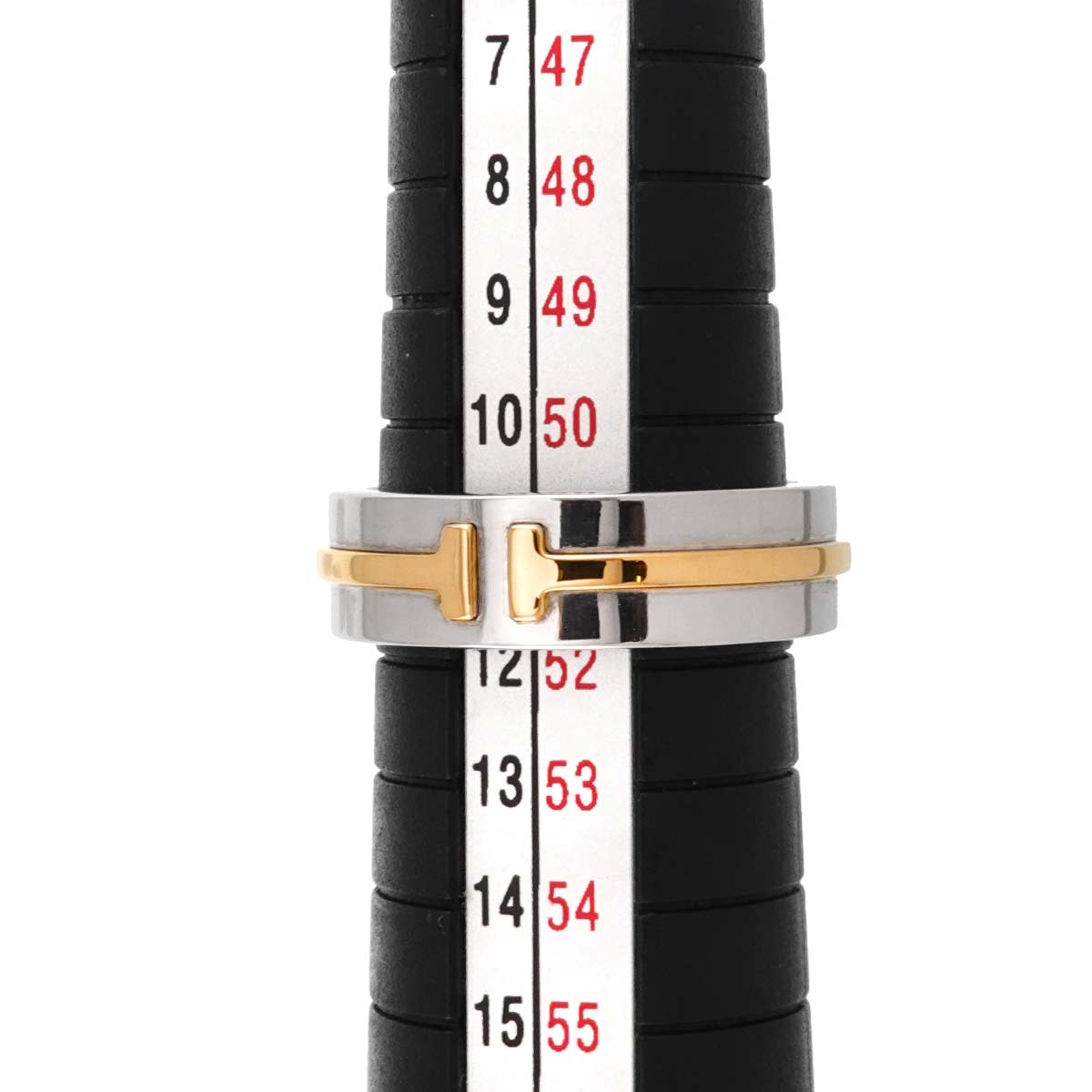 T True Narrow Ring 18K YG 750 SV 925 size5.5-5.75(US)