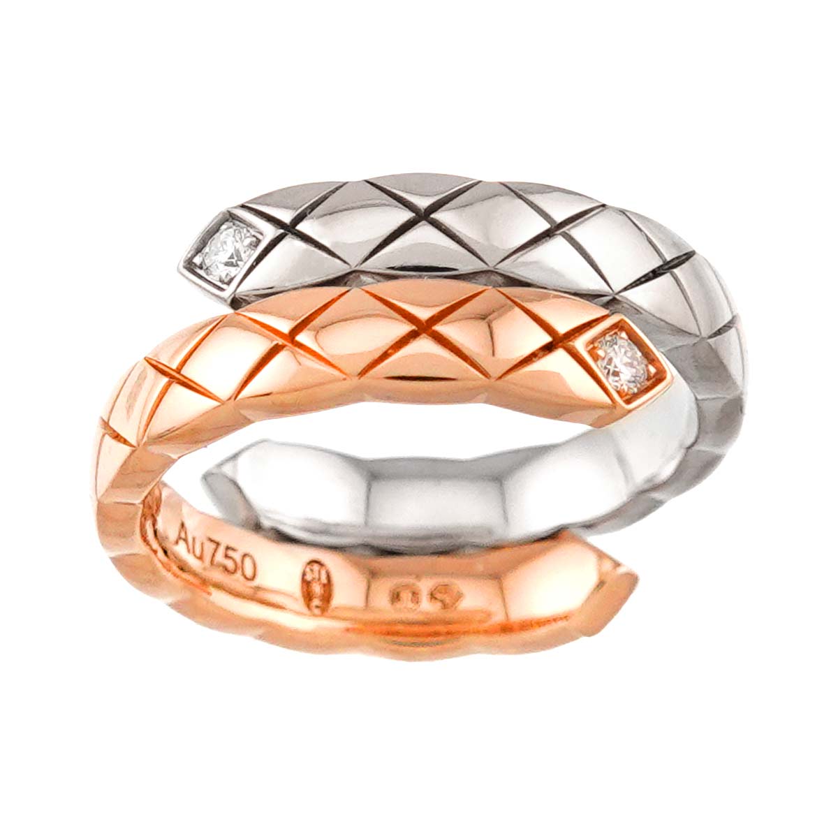 Coco Crush Diamond Ring SM WG PG 750 size45 3.25(US)