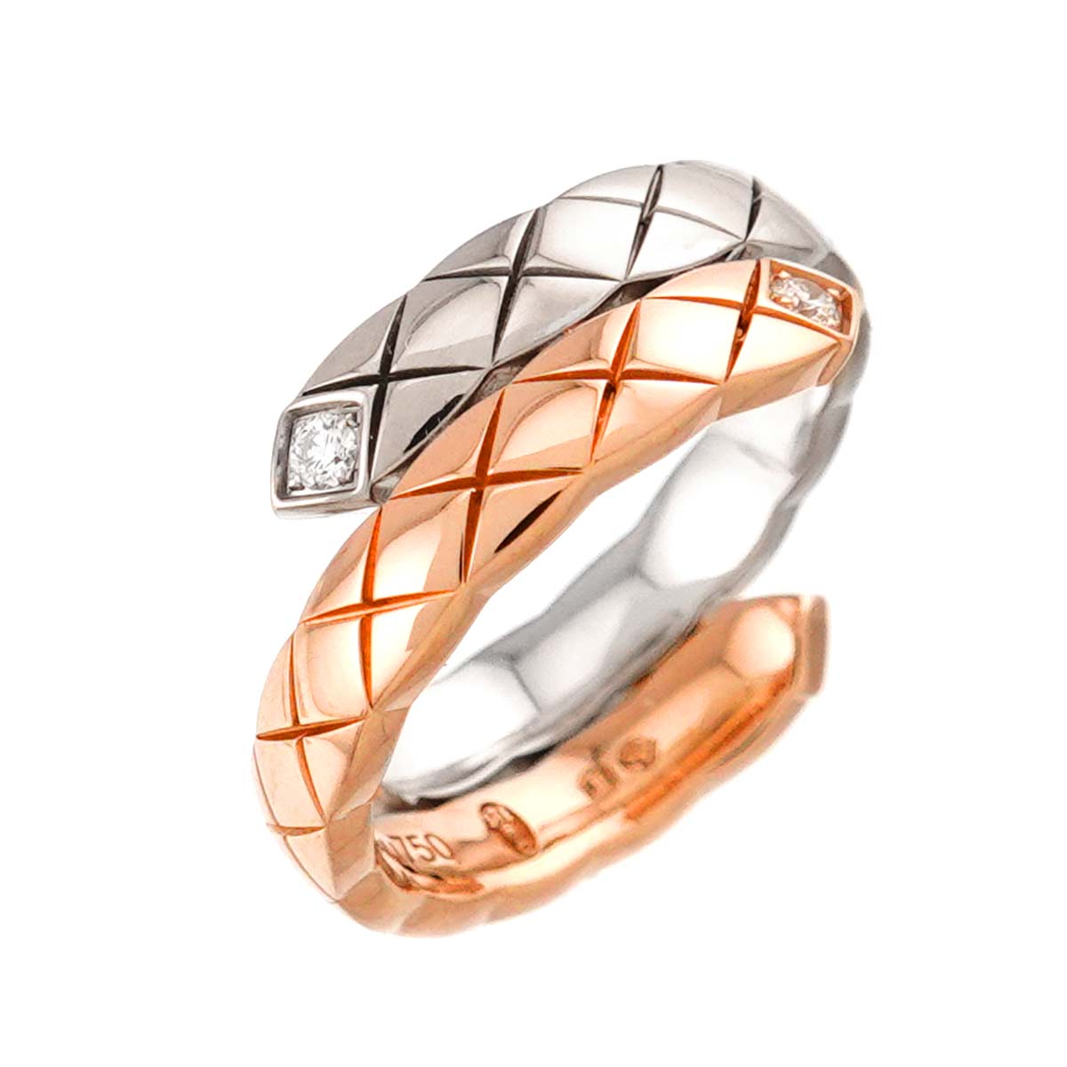 Coco Crush Diamond Ring SM WG PG 750 size45 3.25(US)