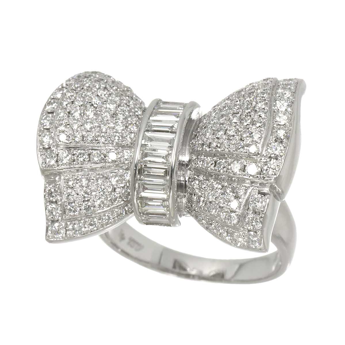 Diamond 2.05ct Ring 18K WG 750 Size7.25(US)