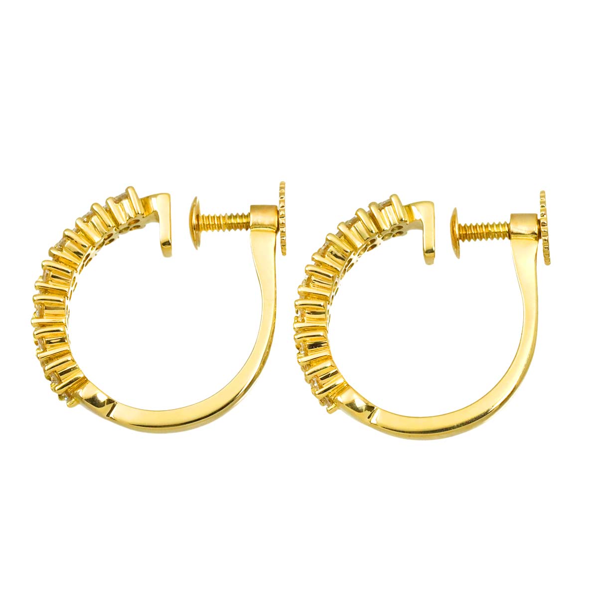 Diamond 0.33ct/0.33ct Earrings 18K YG 750