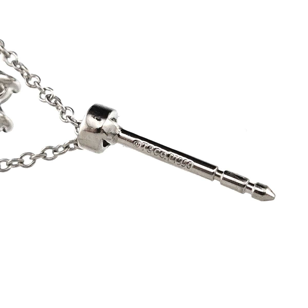 Open Circle Diamond Earrings Pierced Pt