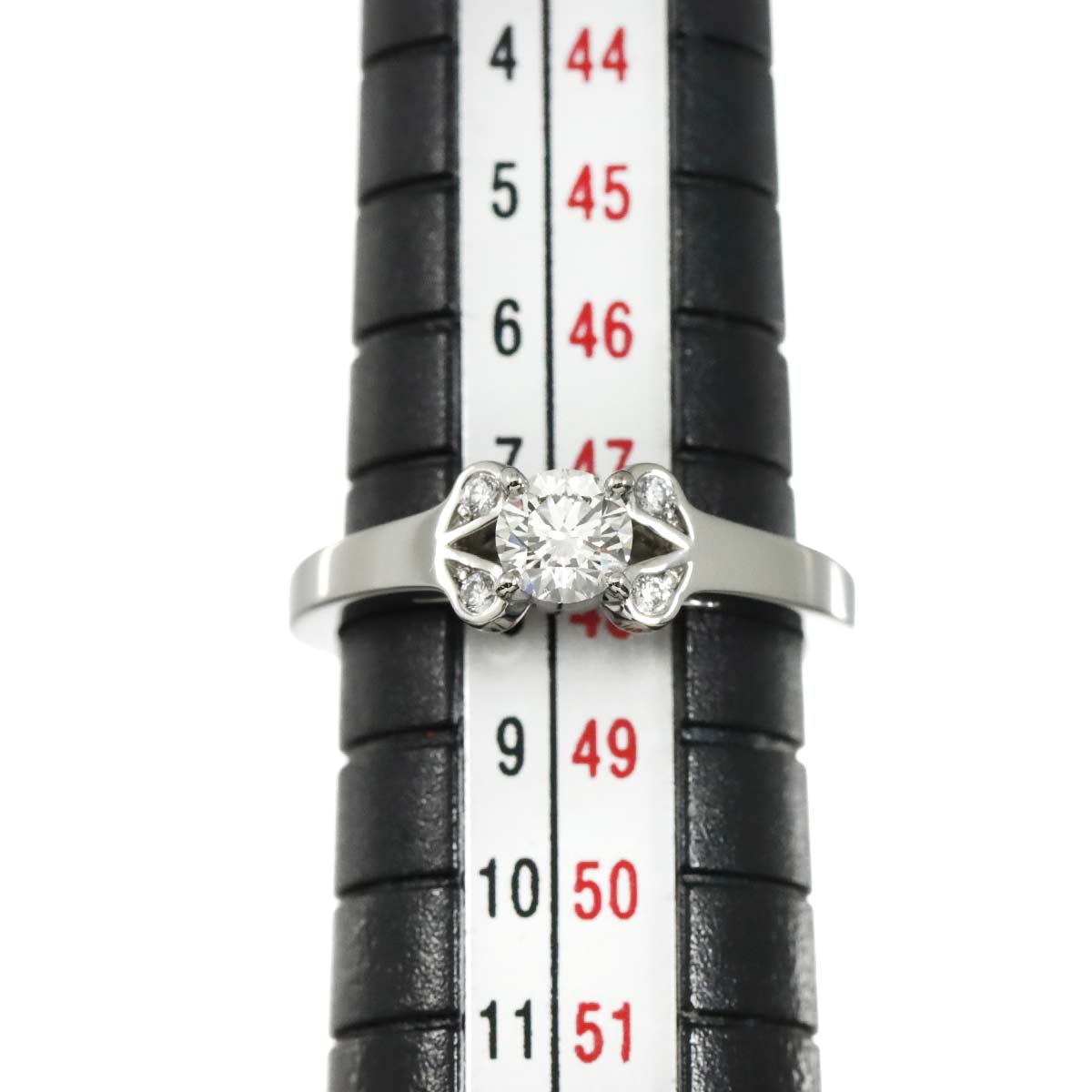 Ballerine Diamond 0.32ct H/VVS1/3EX Ring Pt Size48 4.5(US)