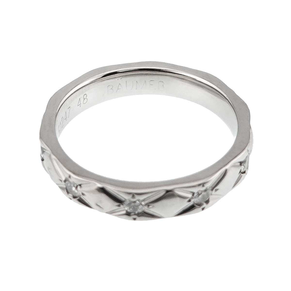 Diamond Ring Pt Platinum size48 4.5(US)
