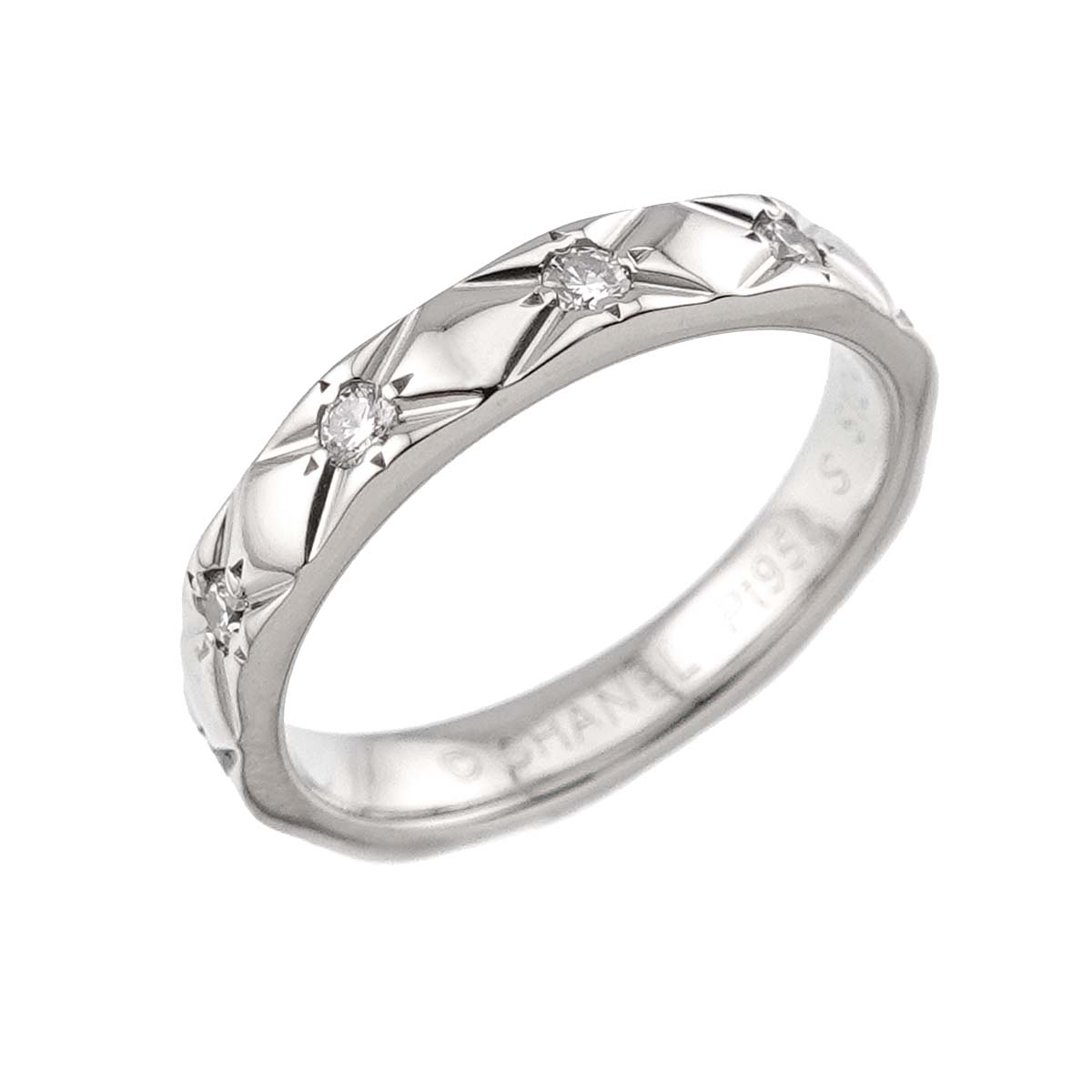 Diamond Ring Pt Platinum size48 4.5(US)