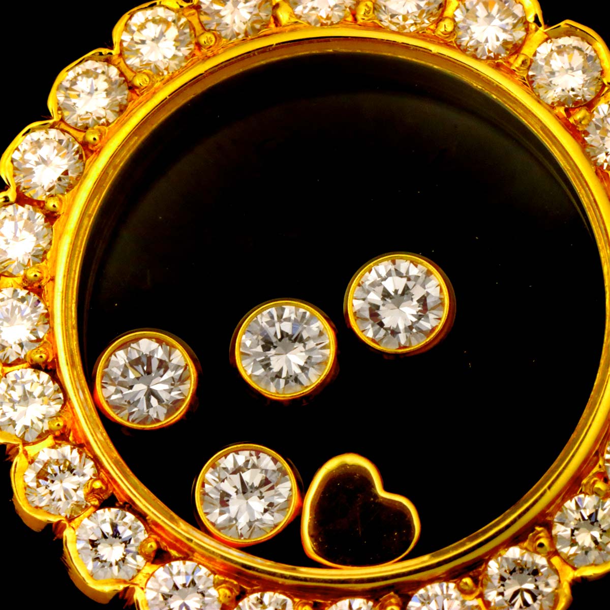 Happy Diamond Necklace 18K Yellow Gold 750