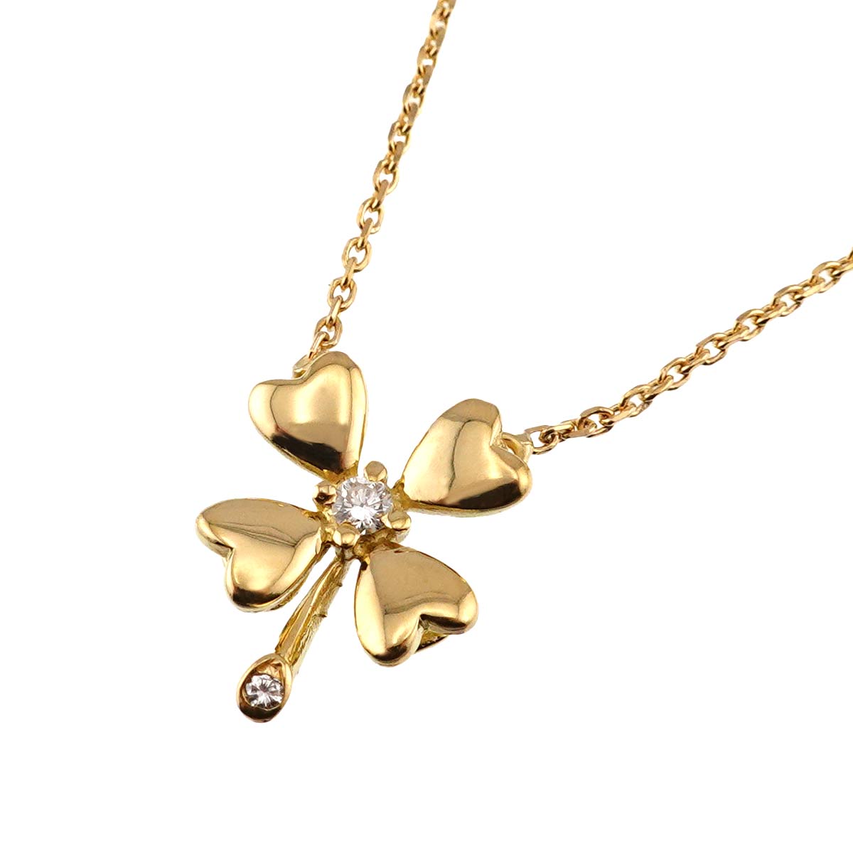 Diamond Necklace 18K Yellow Gold 750