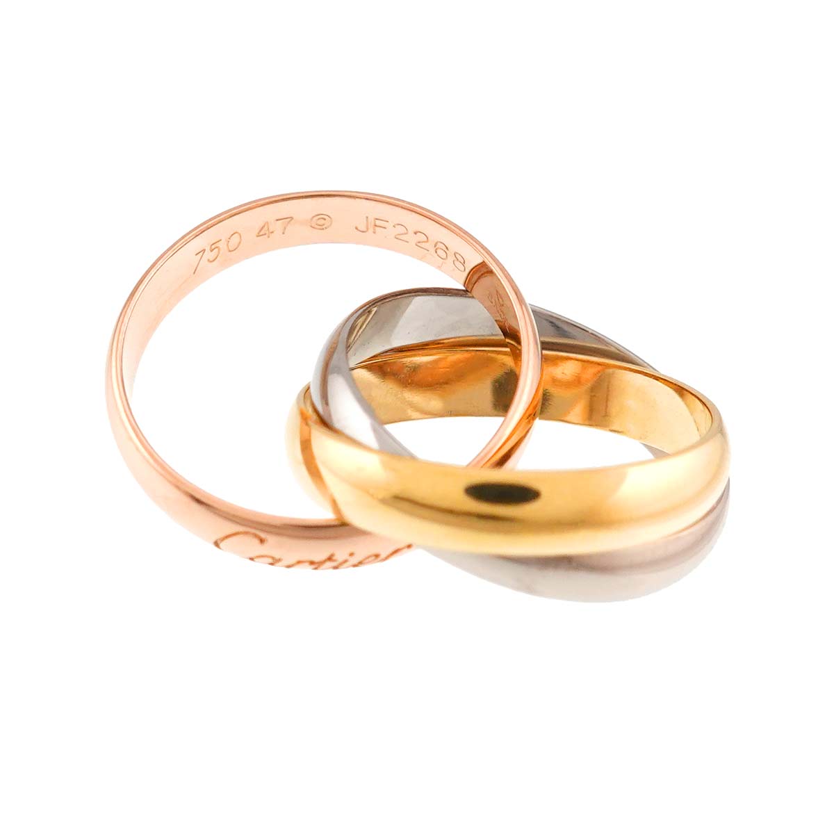 Trinity MM Ring 18K YG WG PG 750 Size47 4(US)