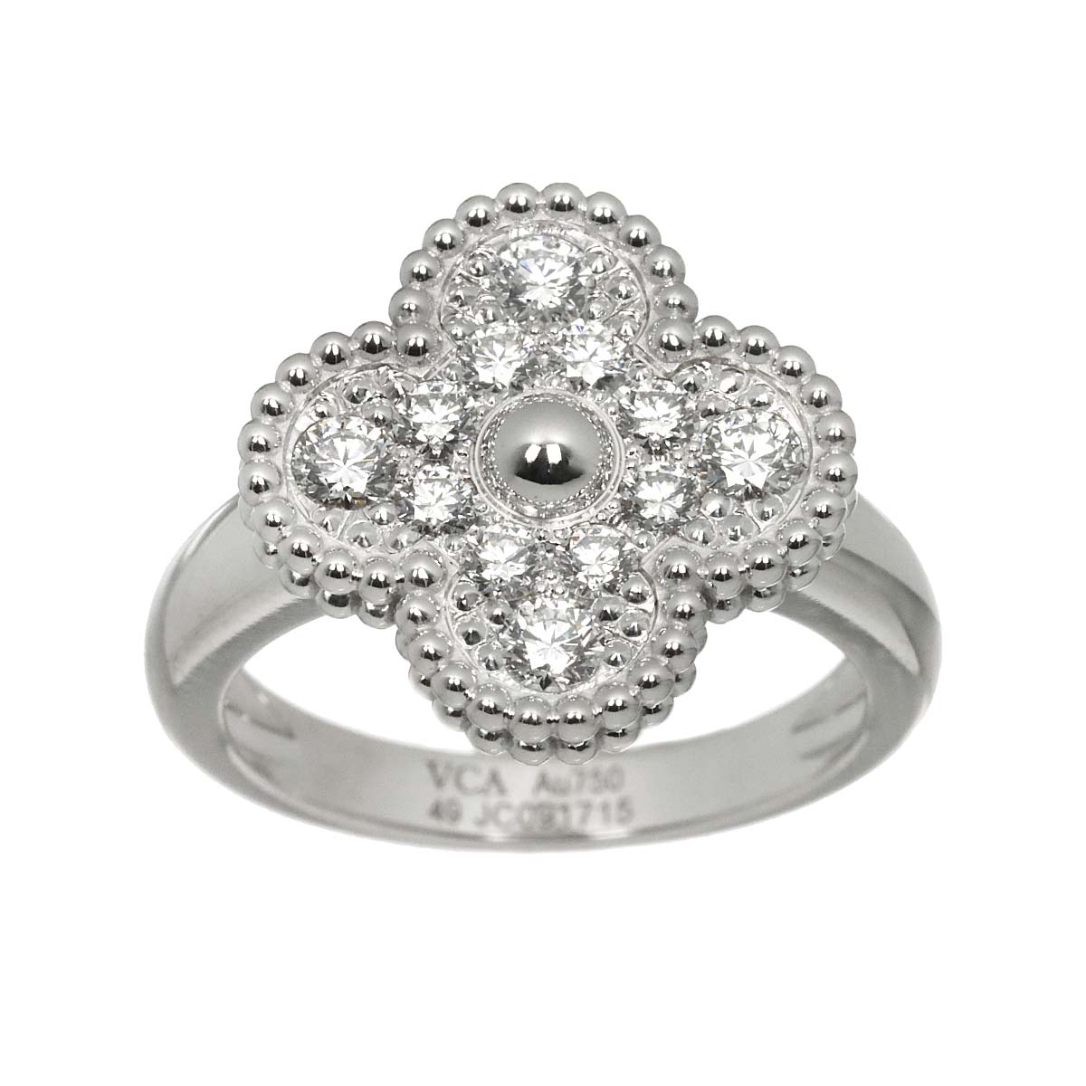 VintageAlhambra Diamond Ring 18K WG 750 49 4.75-5(US)