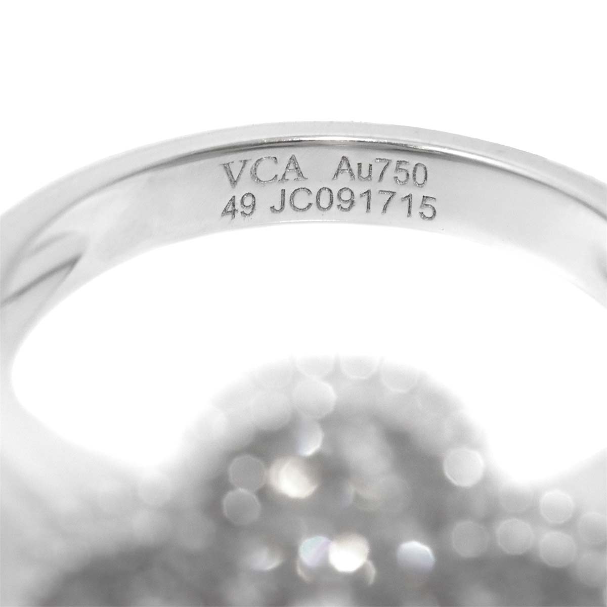 VintageAlhambra Diamond Ring 18K WG 750 49 4.75-5(US)