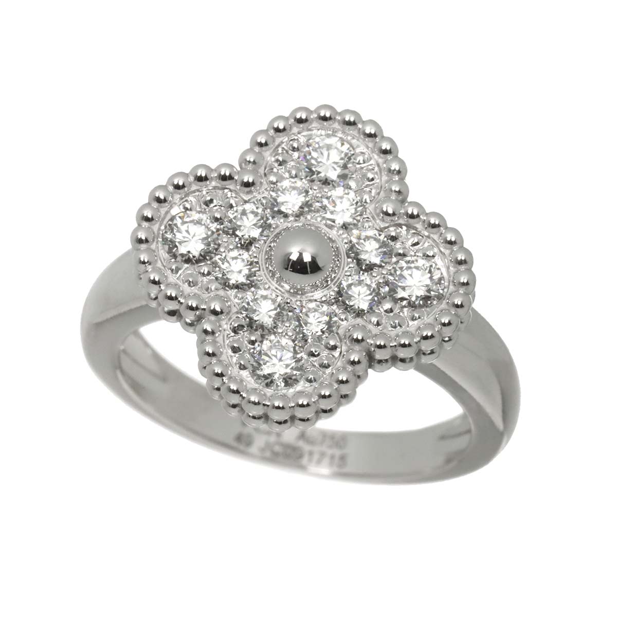 VintageAlhambra Diamond Ring 18K WG 750 49 4.75-5(US)