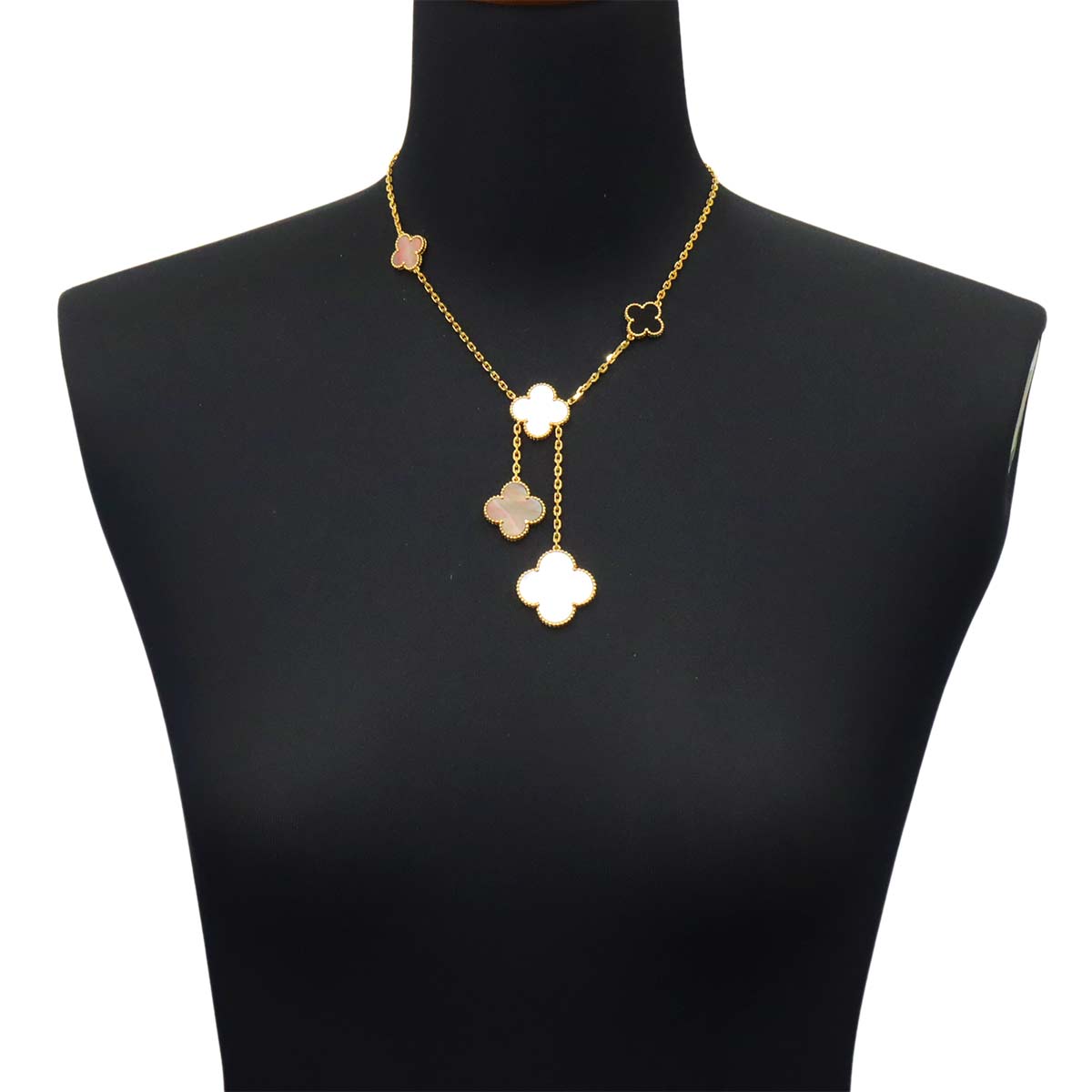 Magic Alhambra 6P MOP Onyx Necklace 18K YG 750