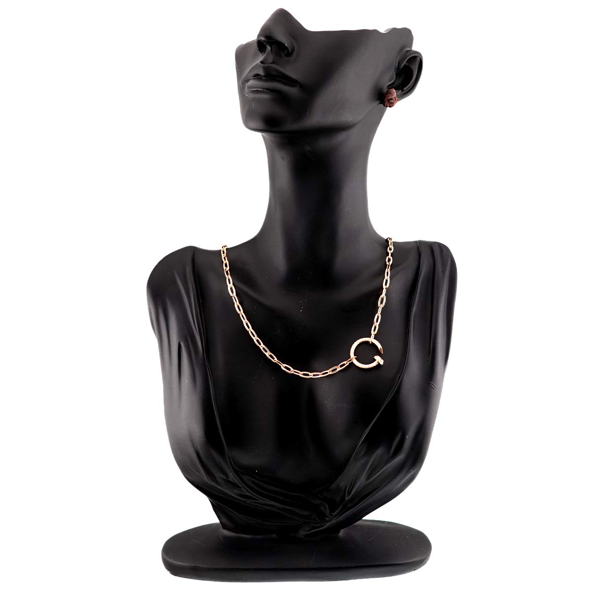 Juste Un Clou Pave Diamond Necklace 18K Pink Gold 750