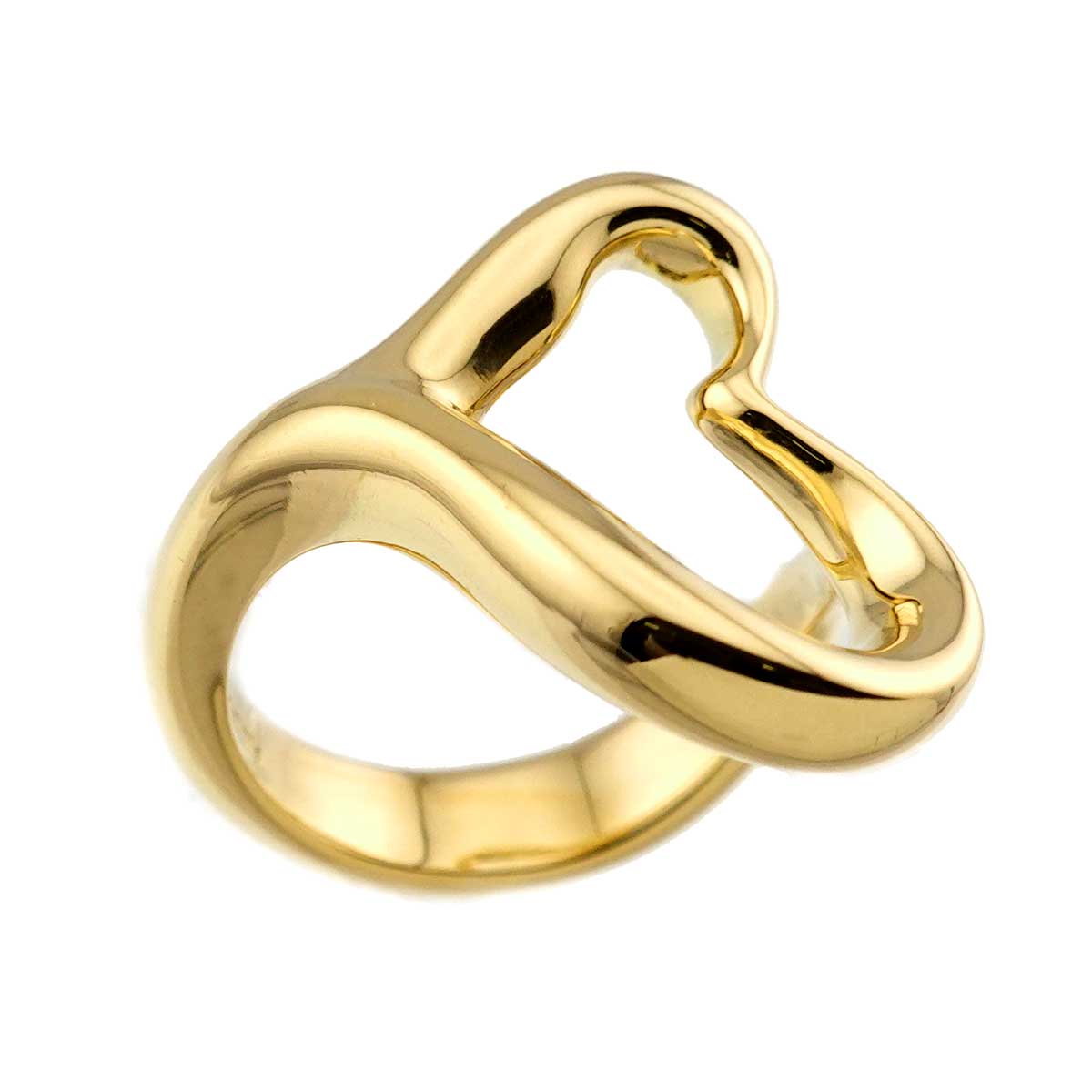 Open Heart Ring 18K YG 750 Size5.25(US)