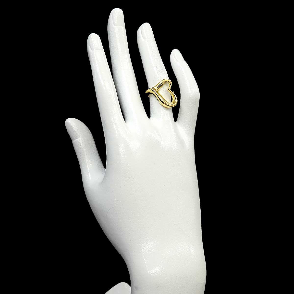 Open Heart Ring 18K YG 750 Size5.25(US)