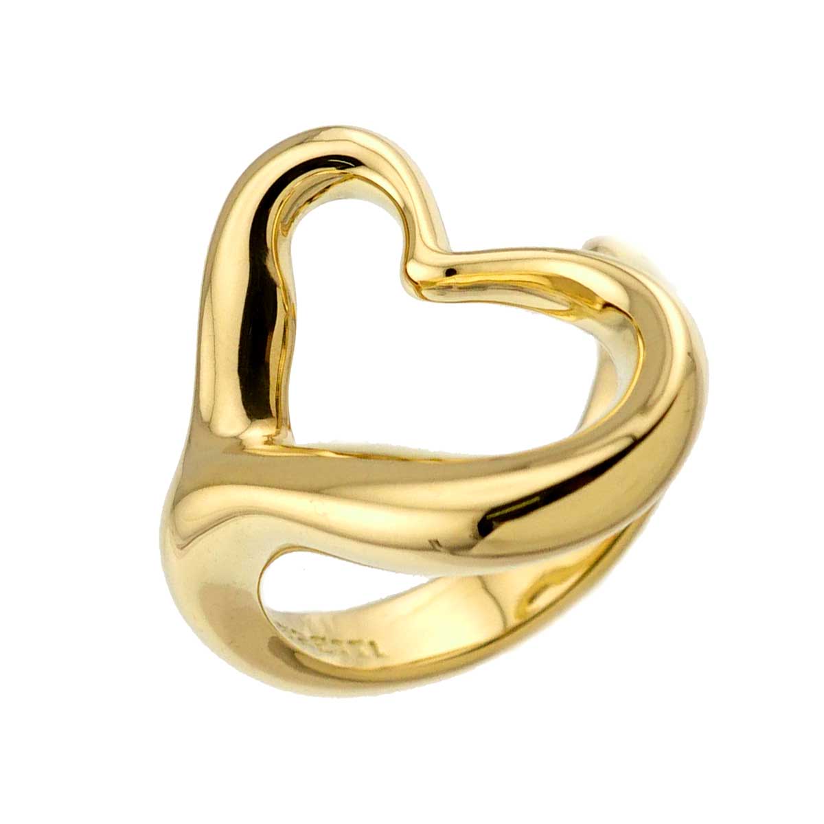 Open Heart Ring 18K YG 750 Size5.25(US)