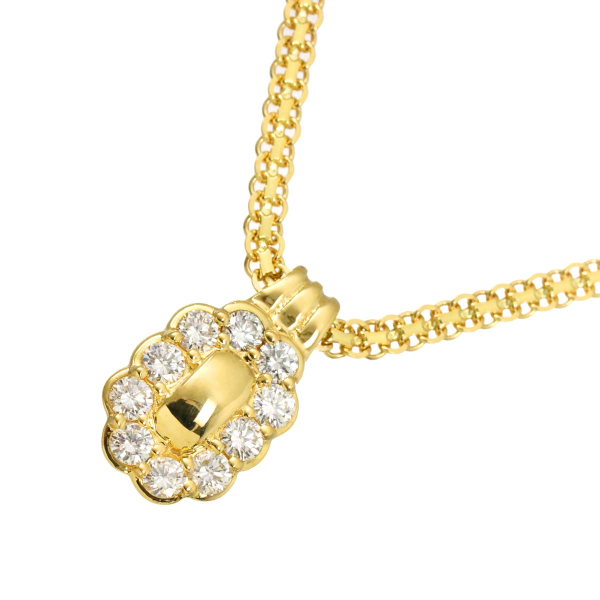 Diamond 0.65ct Necklace 18K YG 750