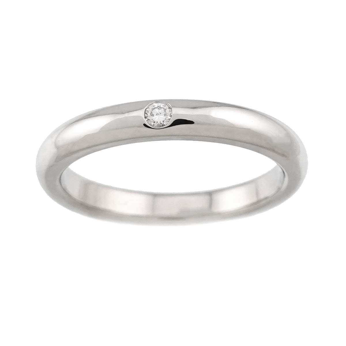 Stacking Band Ring Diamond 1P Platinum Size4.75-5(US)