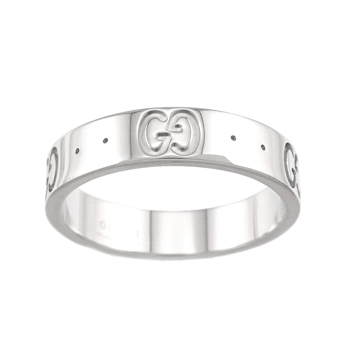 Icon Ring 18K WG White Gold 750 Size9 4.5-4.75(US)