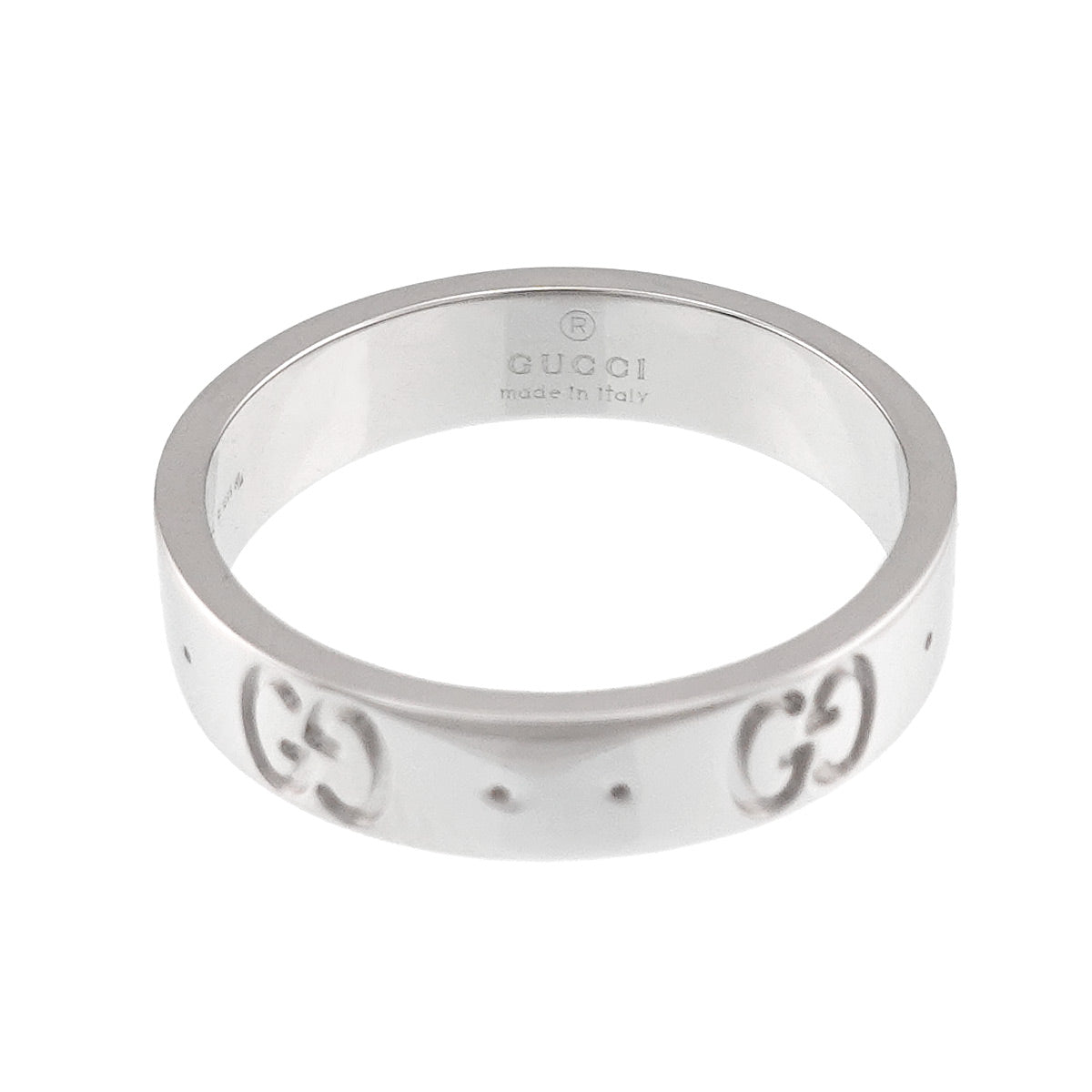 Icon Ring 18K WG White Gold 750 Size9 4.5-4.75(US)