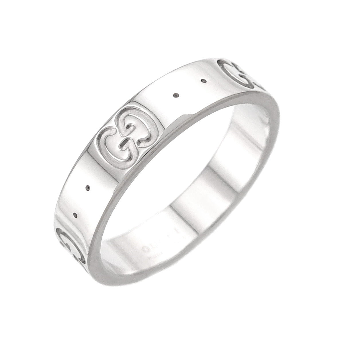 Icon Ring 18K WG White Gold 750 Size9 4.5-4.75(US)