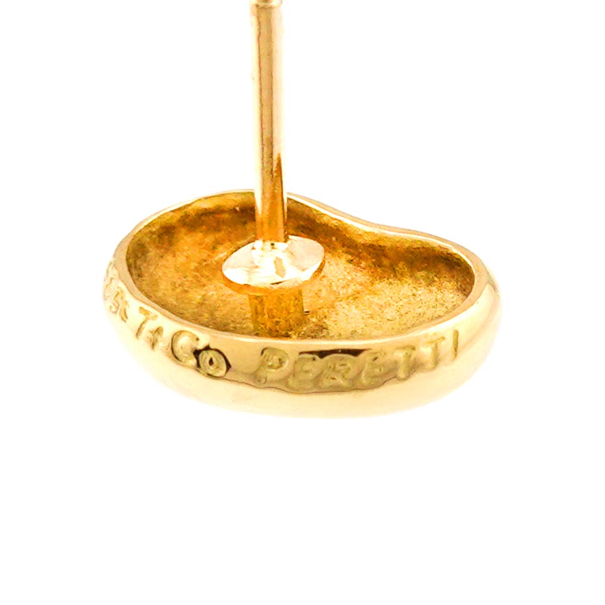 Bean Earrings Pierced 18K Yellow Gold 750