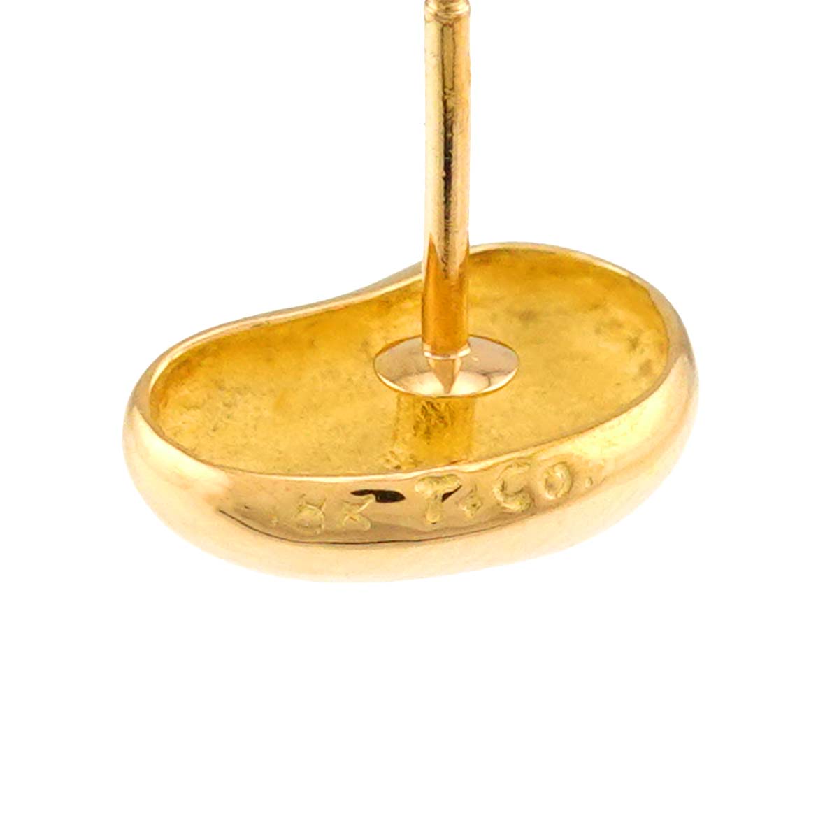 Bean Earrings Pierced 18K Yellow Gold 750