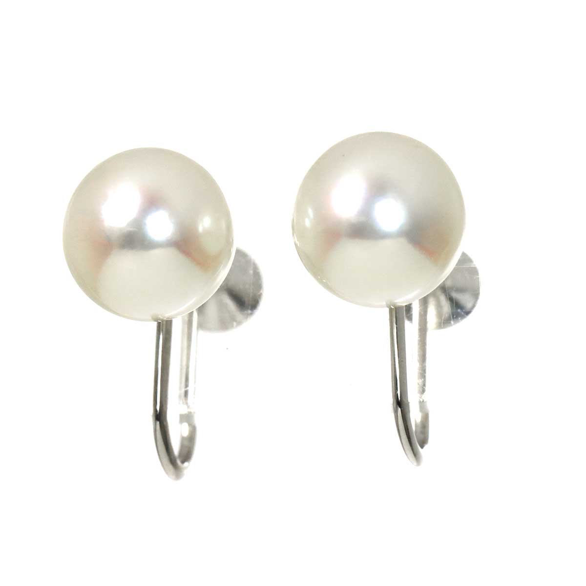 Akoya Pearl 8.0mm Earrings 18K WG 750