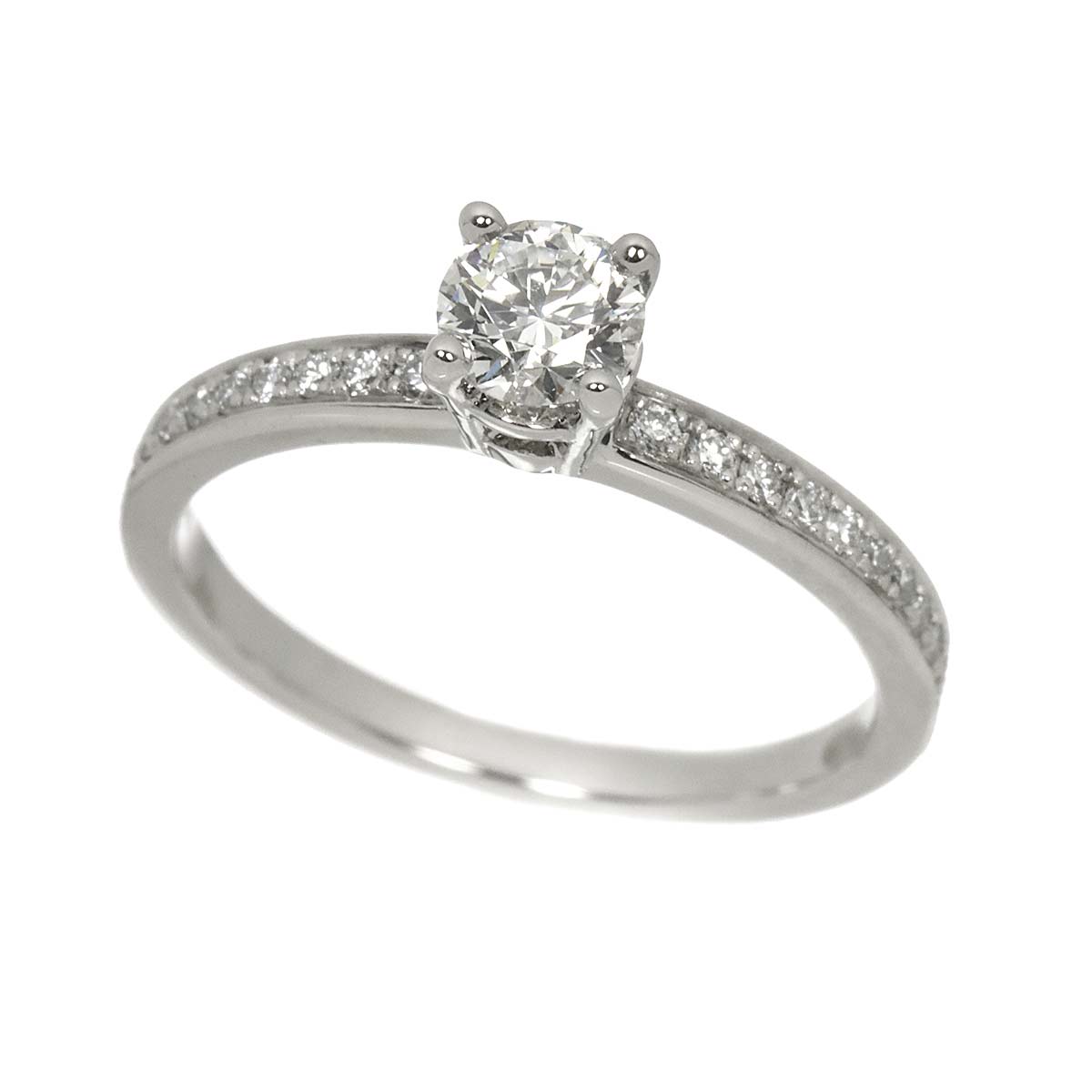 Diamond 0.31ct G/VS1/3EX Ring Pt Platinum Size4.5(US)