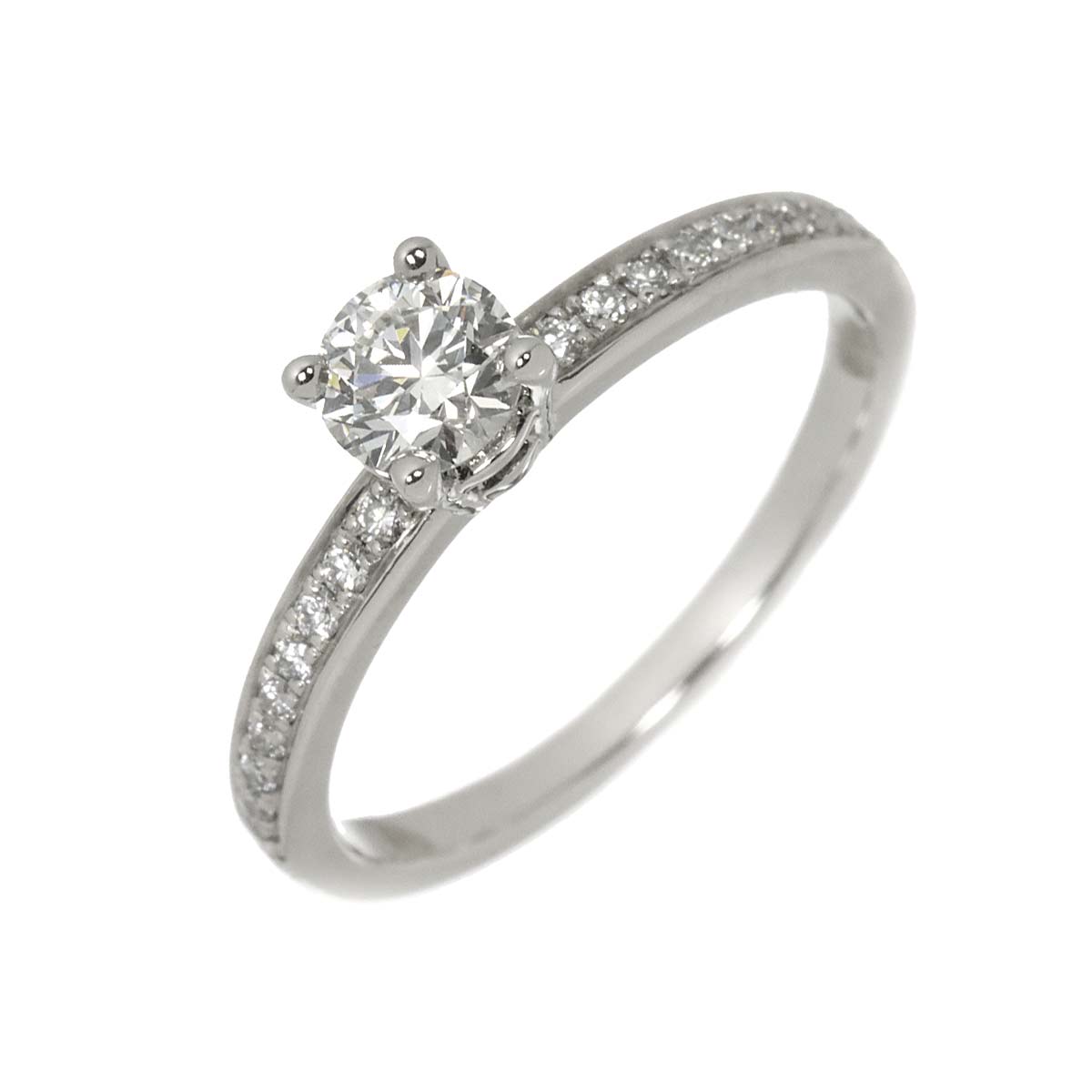 Diamond 0.31ct G/VS1/3EX Ring Pt Platinum Size4.5(US)