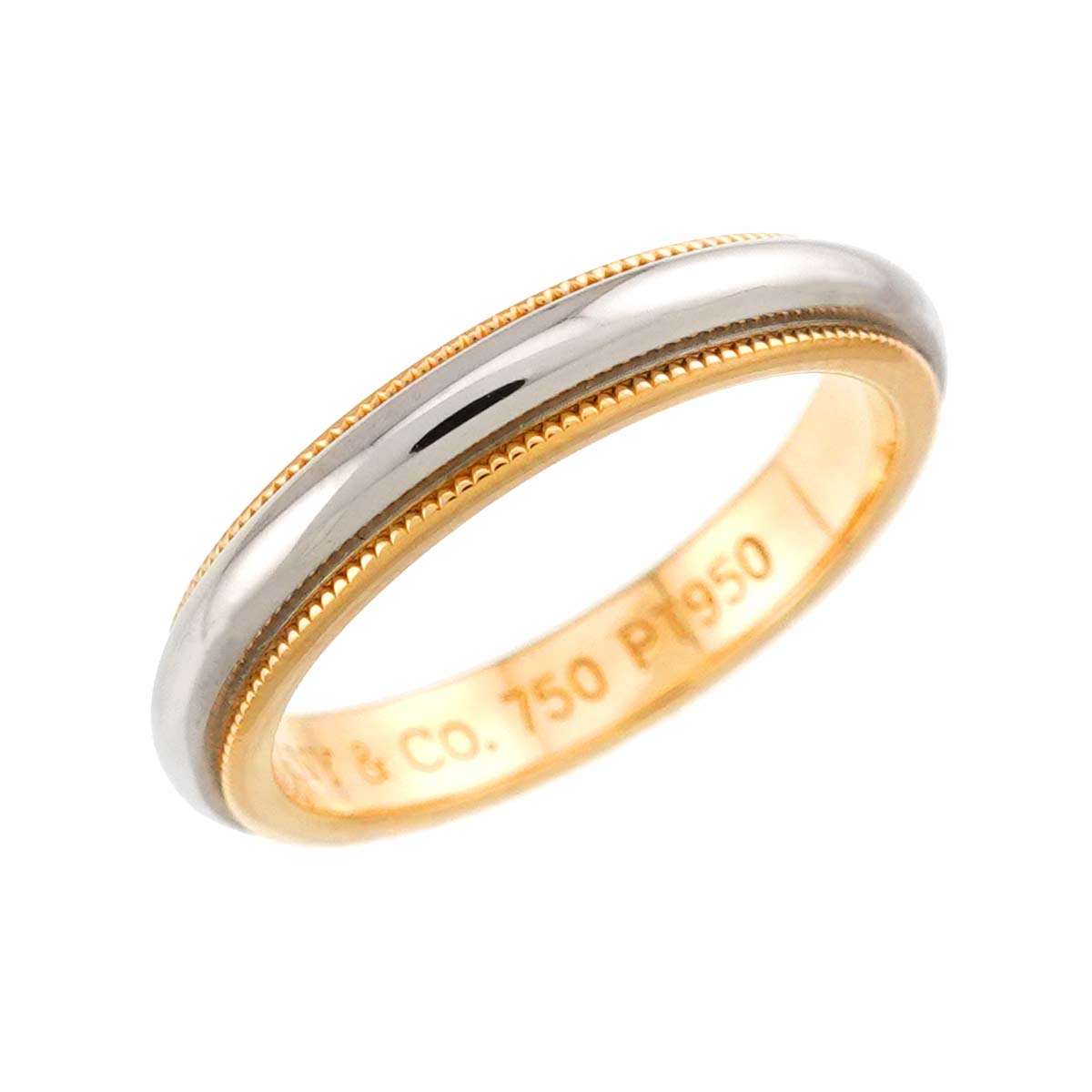 Milgrain Band Ring 18K YG 750 Pt Size4.75-5(US)