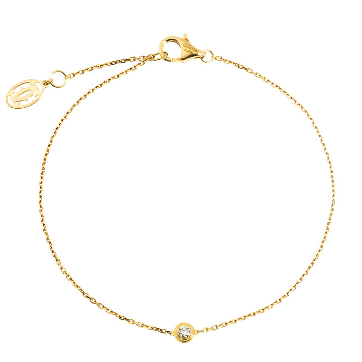 d Amour Diamond Bracelet XS 18K Yellow Gold 750