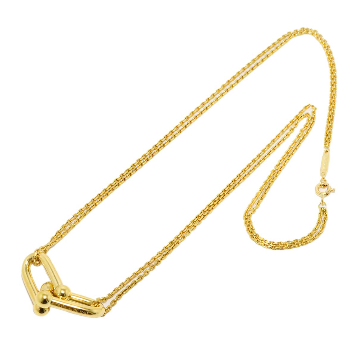 Hardware Double Link Large Necklace 18K Yellow Gold 750