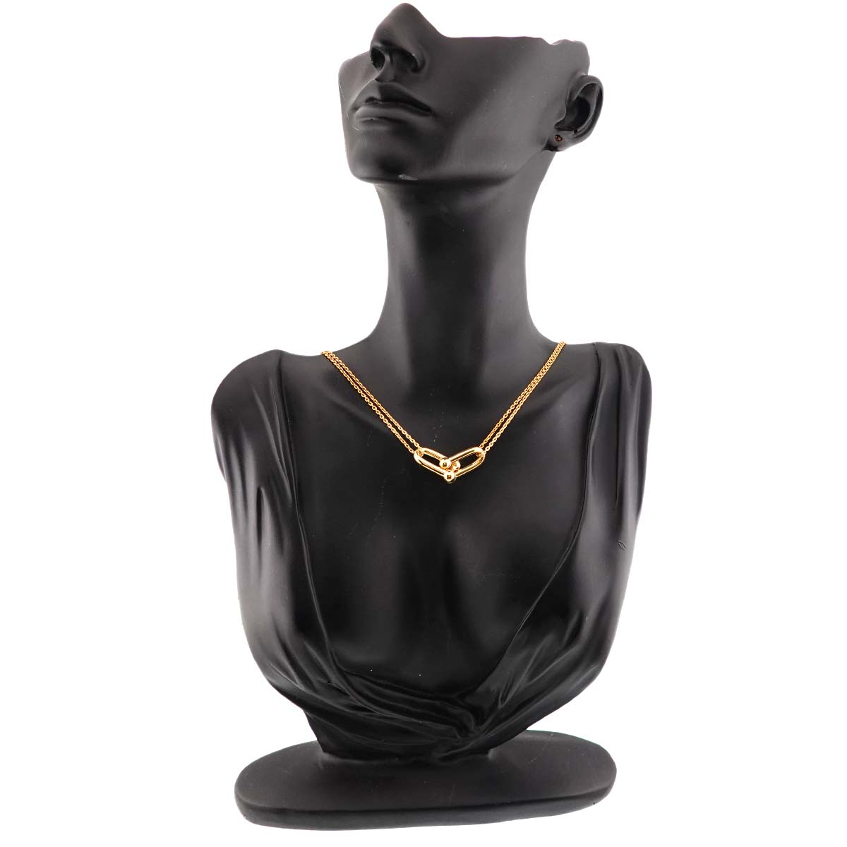 Hardware Double Link Large Necklace 18K Yellow Gold 750