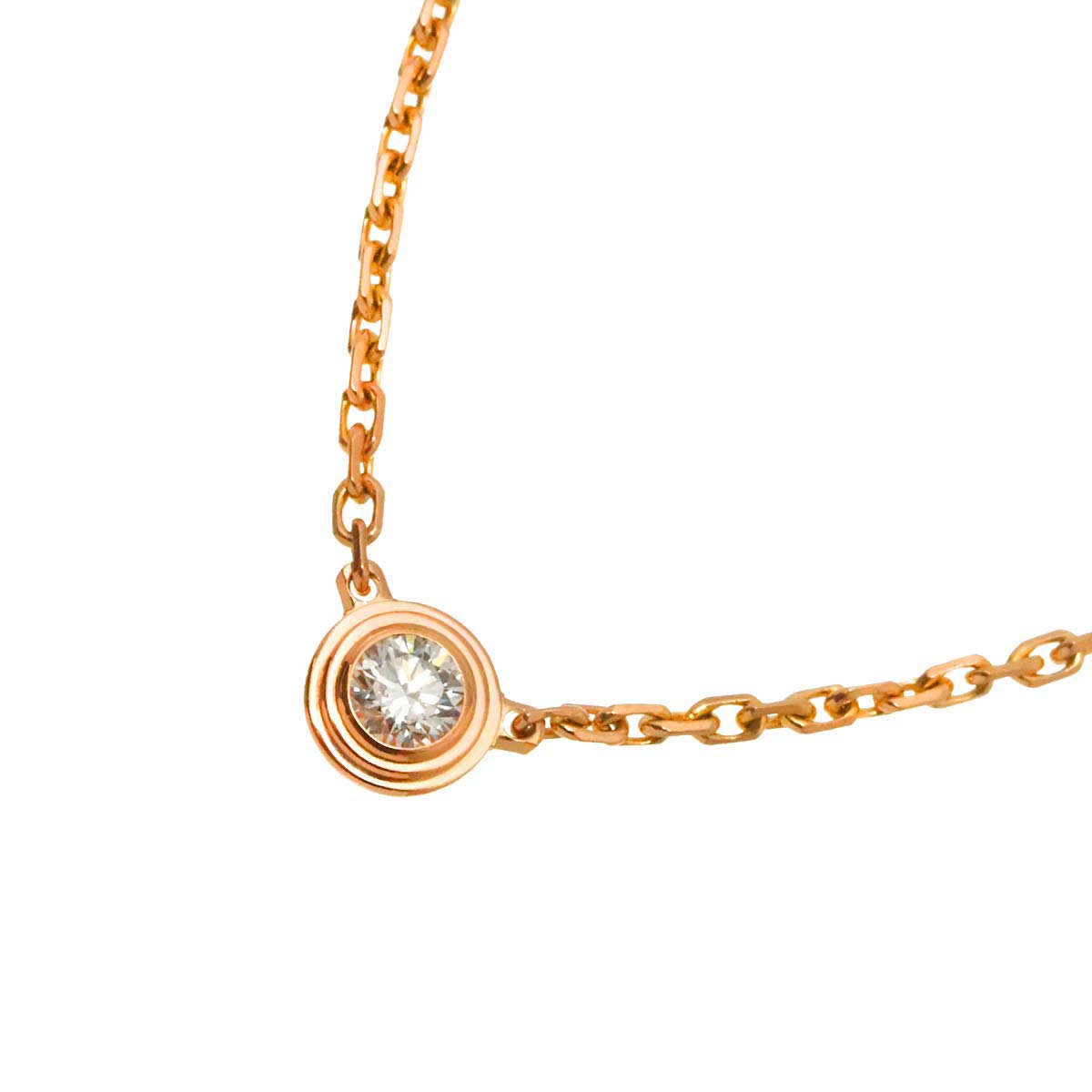 d Amour Diamond Necklace XS 18K Pink Gold 750