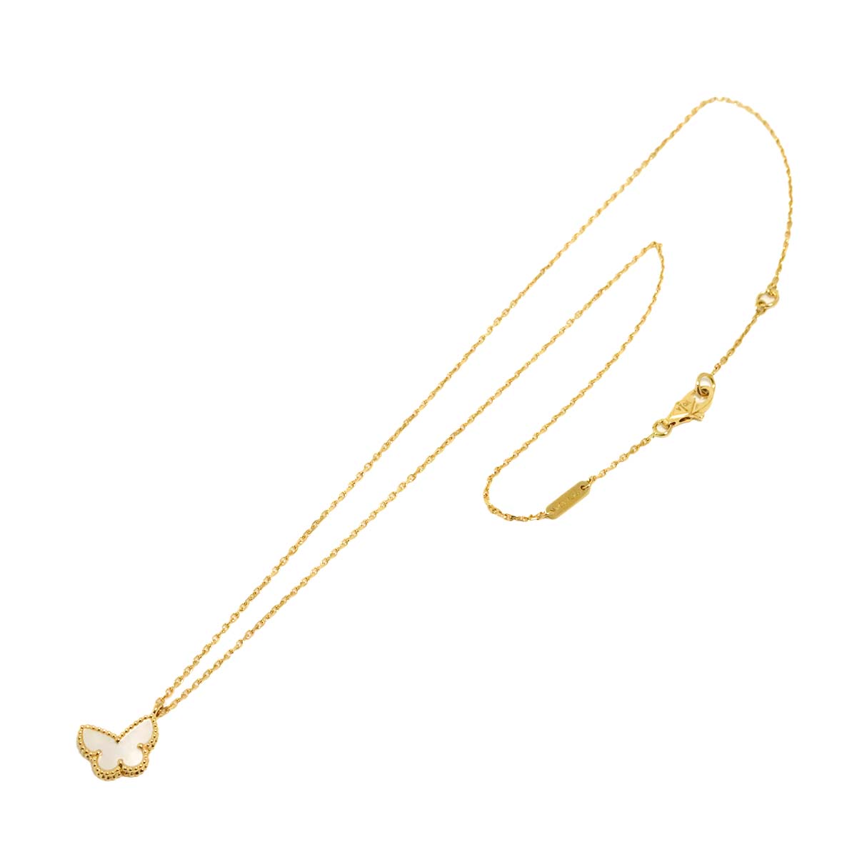 Sweet Alhambra Papillon MOP Necklace 18K YG 750