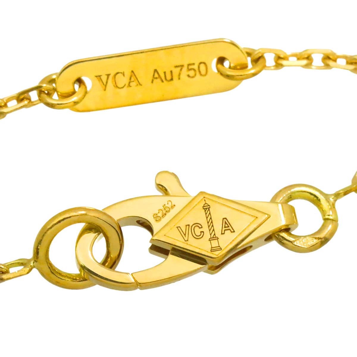 Sweet Alhambra Papillon MOP Necklace 18K YG 750