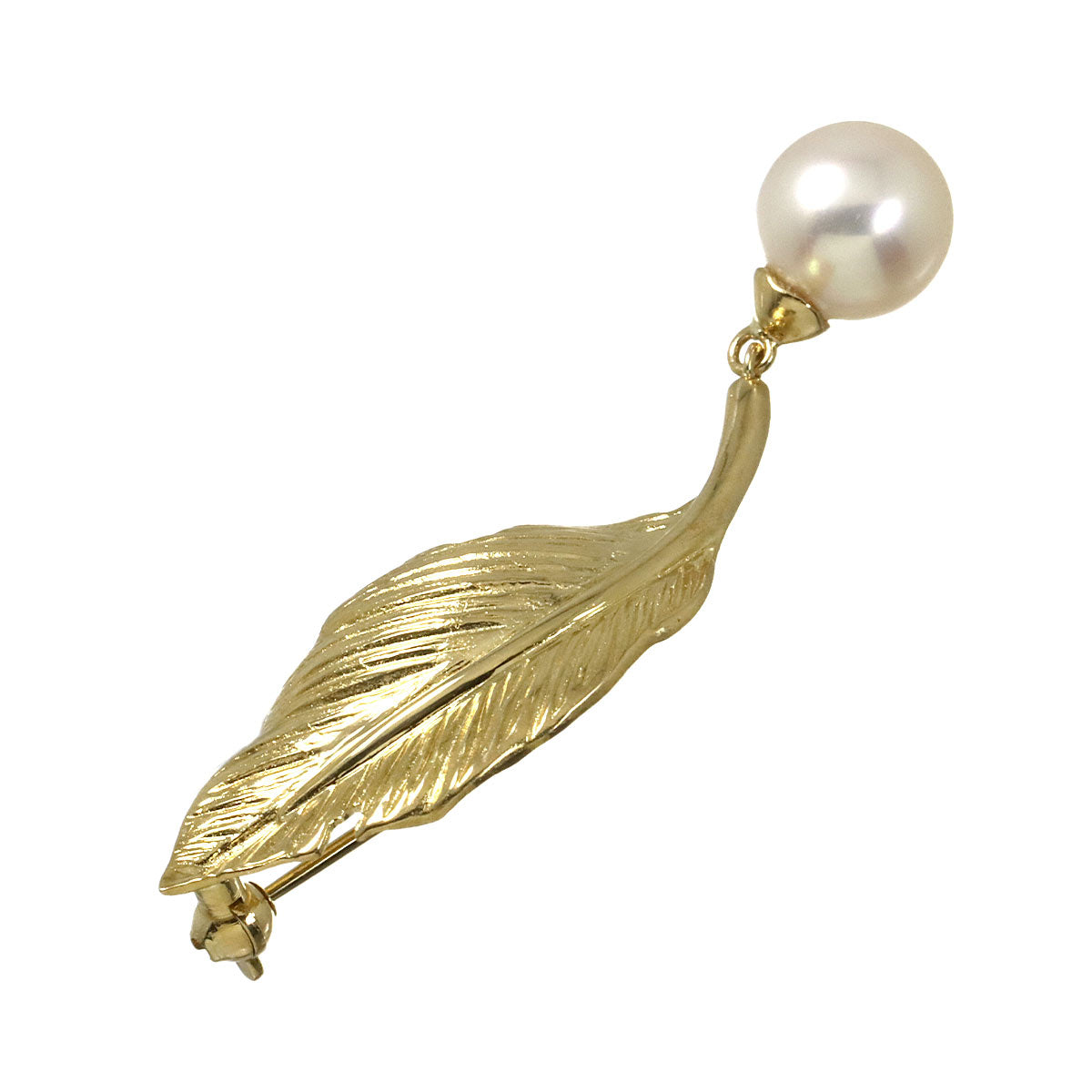 Akoya pearl 8.6mm Brooch 18K Yellow Gold 750