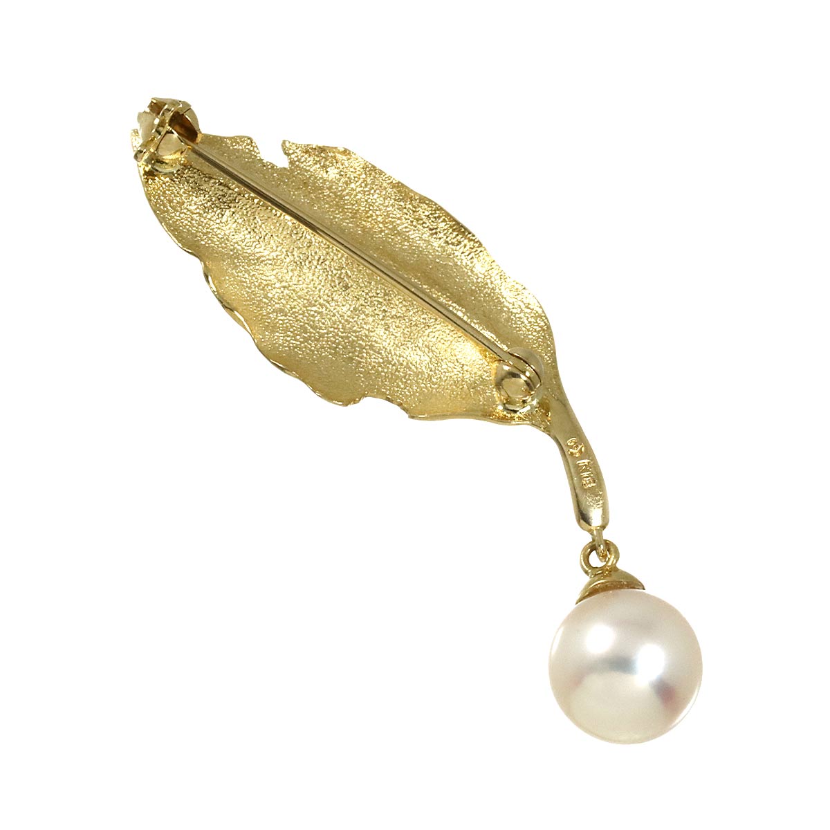 Akoya pearl 8.6mm Brooch 18K Yellow Gold 750