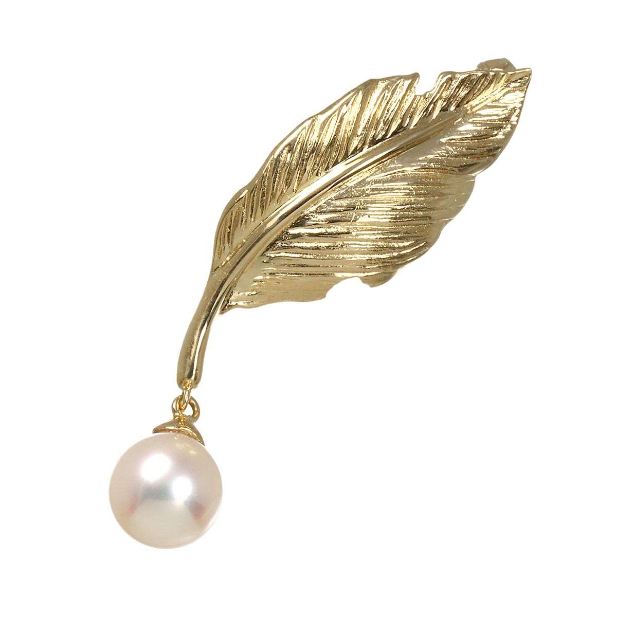 Akoya pearl 8.6mm Brooch 18K Yellow Gold 750