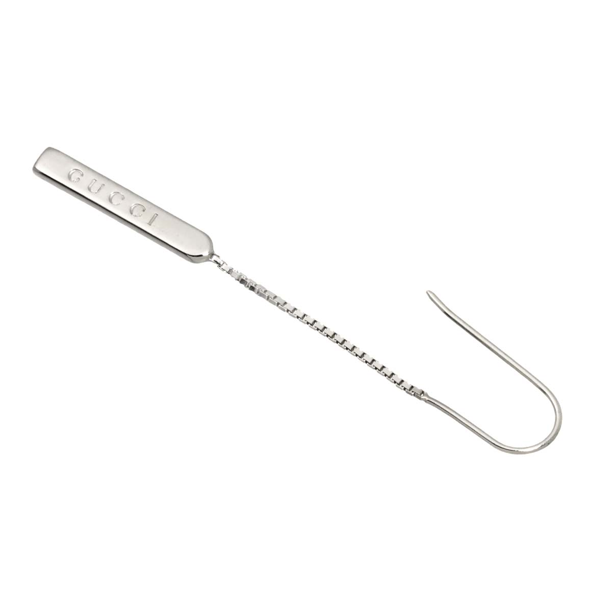 Lariat Earring Pierced 18K White Gold 750 One Piece only