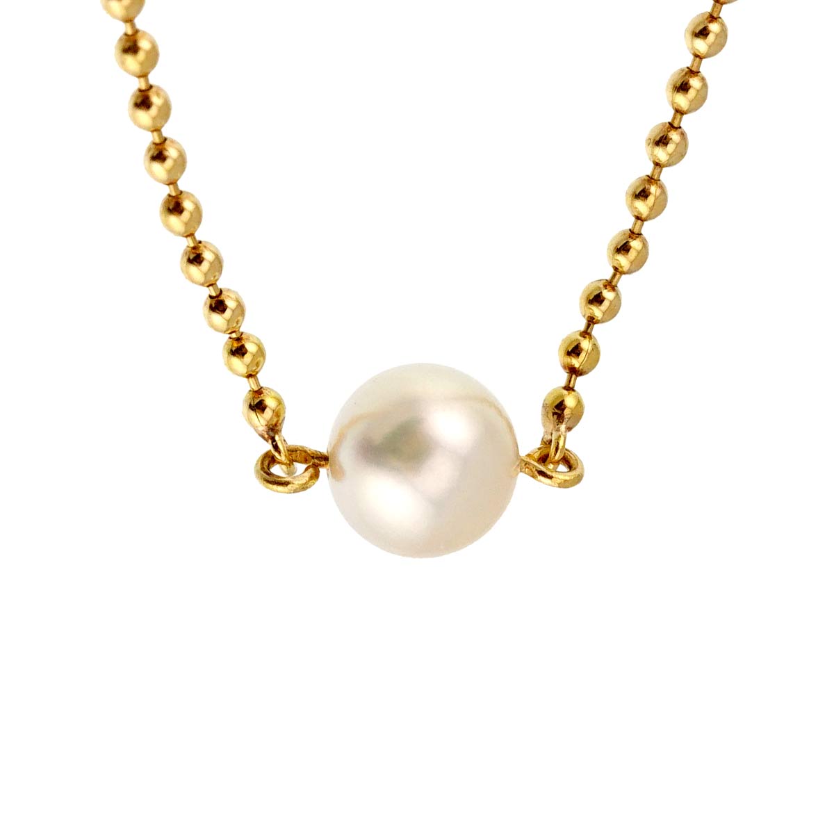 Akoya Pearl 6.7mm Necklace 18K YG 750