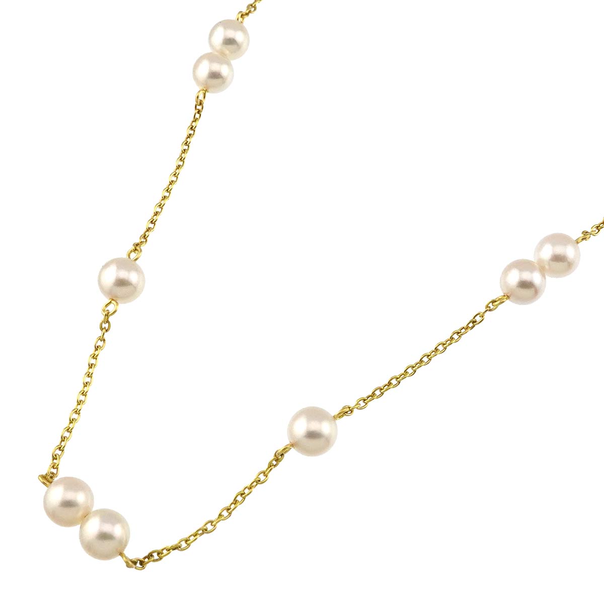 Akoya Pearl 5.3-5.0mm Necklace 18K YG 750
