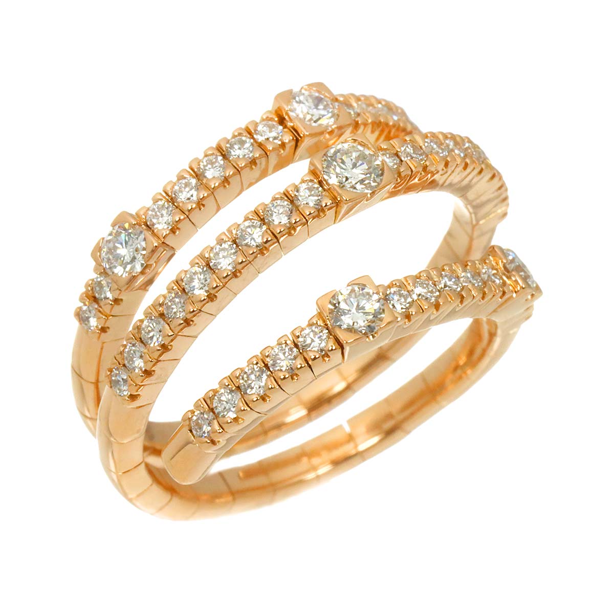 notte di san lorenzo Diamond Ring 18K PG 750 size7.25(US)
