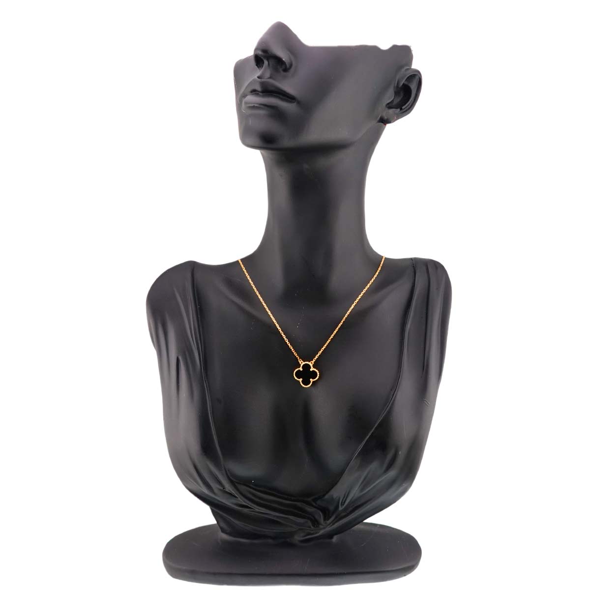 Vintage Alhambra Onyx Necklace 18K YG 750