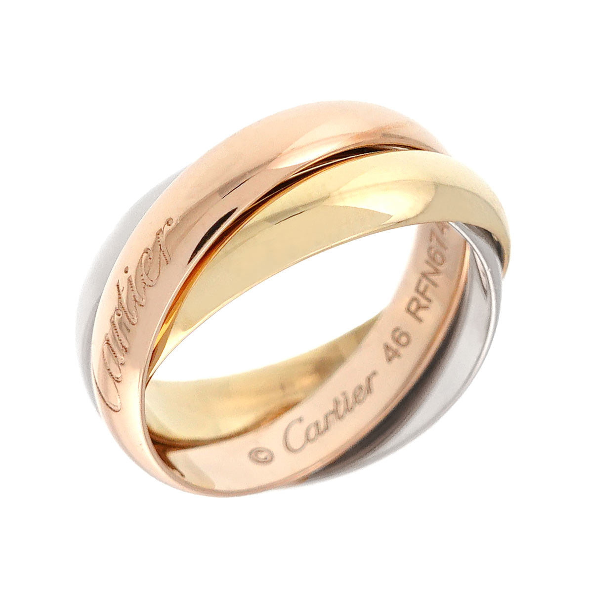 Trinity MM Ring 18K YG WG PG 750 Size46 3.75(US)